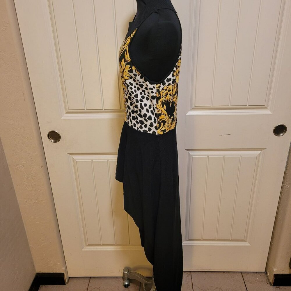 7th Avenue Design Studio Black & Gold Halter Dress M - Picture 2 of 8